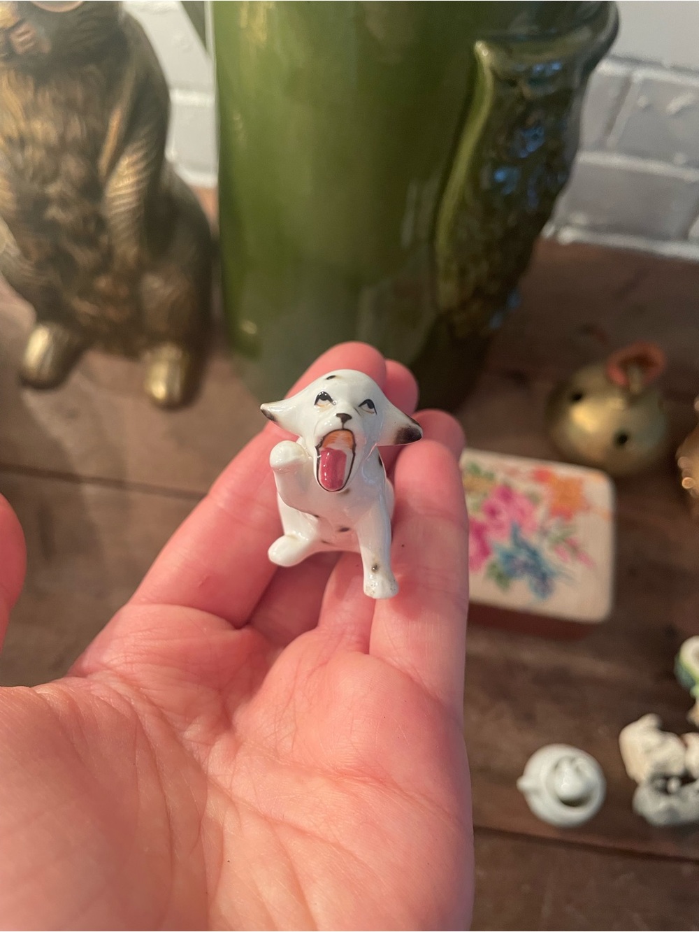Vintage Porcelain Dalmatian Puppy Figurine